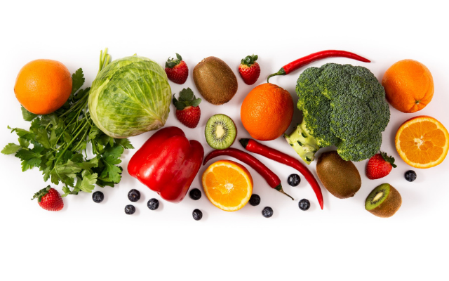 Frutas, legumes e verduras são ricos e vitamina C